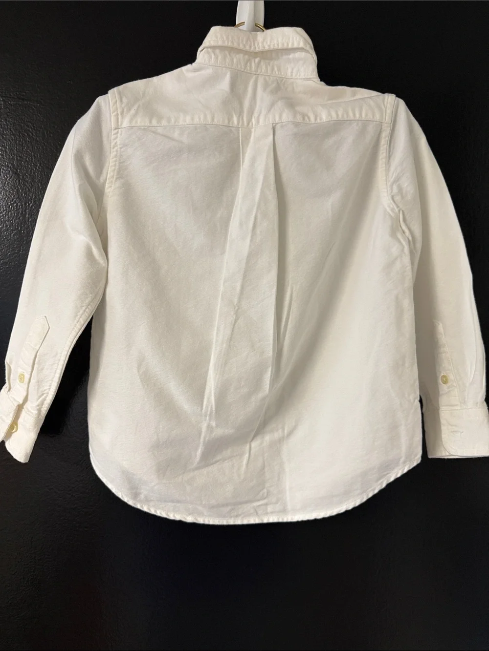 Polo Ralph Lauren kids' white button-down oxford shirt featuring the pony logo.